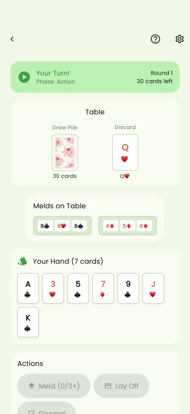 Rummy, garden theme (phone)