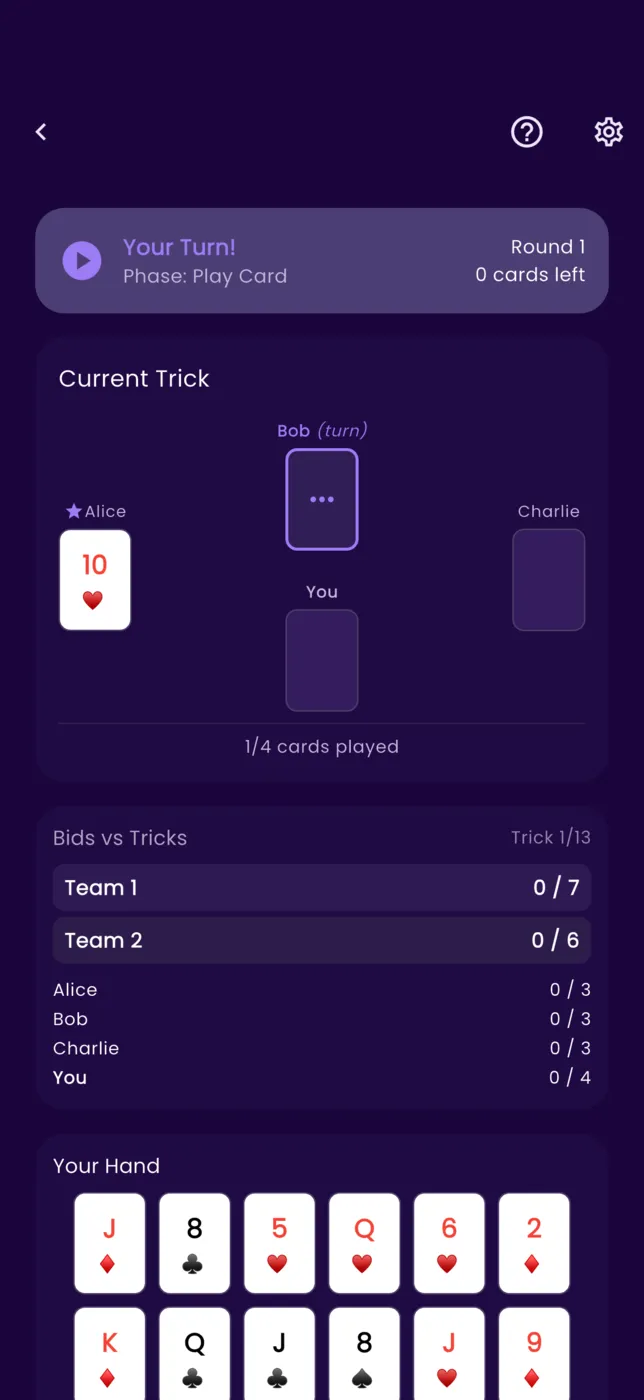 Spades, midnight theme (phone)